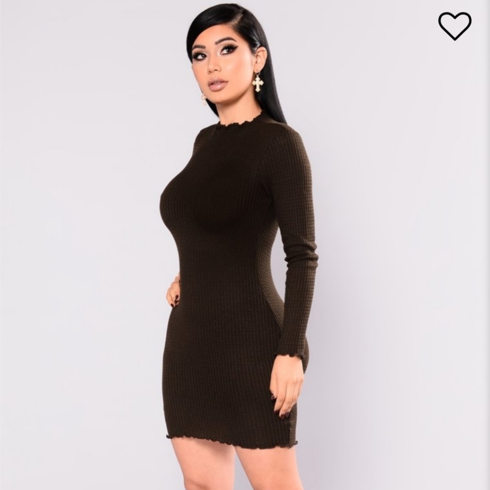 Fashion Nova Dark Green Dress